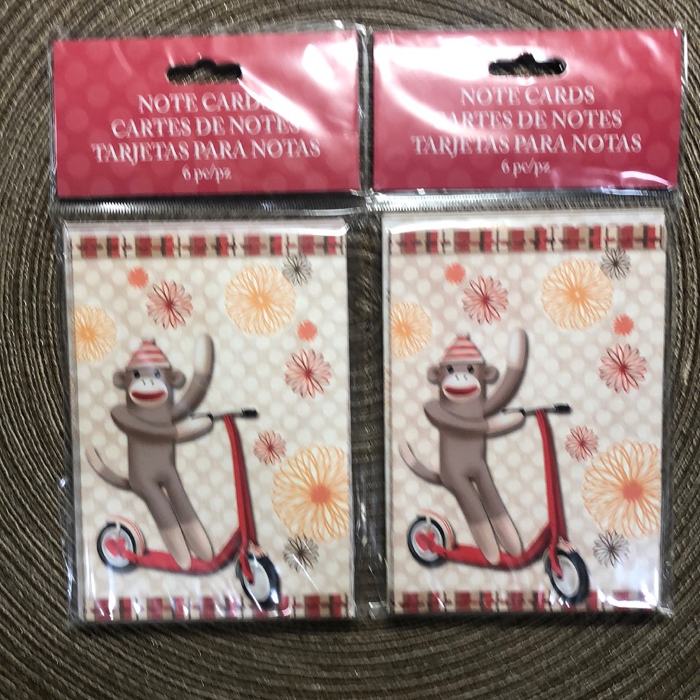 Sock Monkey Notecards & Envelopes